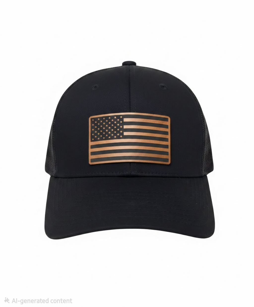 Leather Patch USA Flag Hat